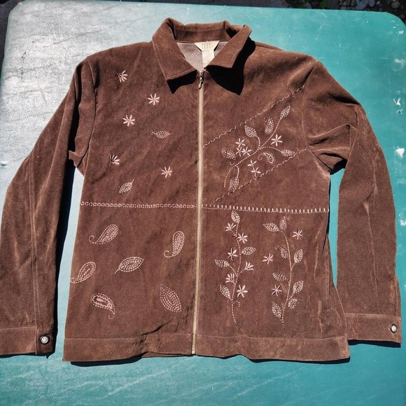 Teddi Y2K Women's Size Medium Brown velvet jacket - Picture 1 of 6